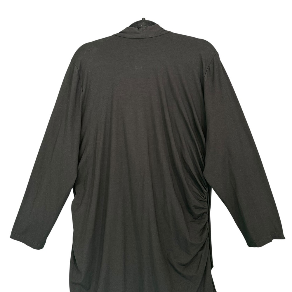 MM.LaFleur Fey Top Black Stretch Ruched Wrap Blouse +3 Plus Size Career NWT - Picture 11 of 12